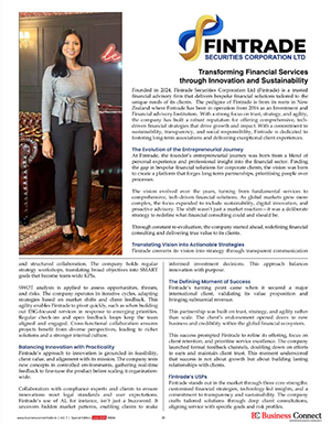 Fintrade Securities Corporation Ltd: Transforming Financial Services through Innovation and Sustainability | BUSINESS CONNECT